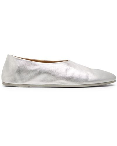 Marsèll Laminated Leather Slippers - White