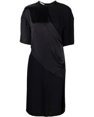 Stella McCartney Panelled Draped T-shirt Dress - Black