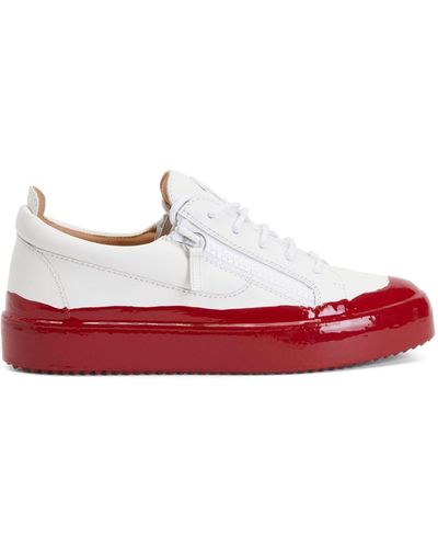 Giuseppe Zanotti Zapatillas Frankie Match con suela en contraste - Rojo