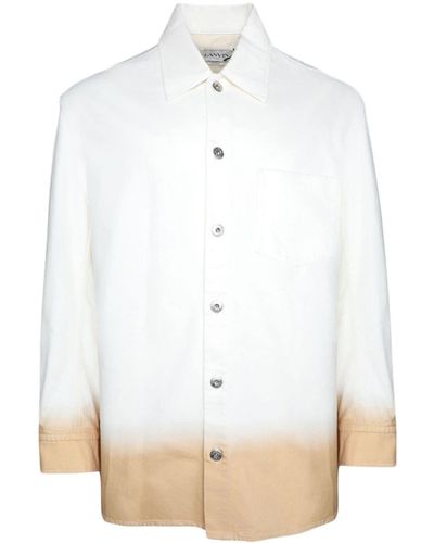 Lanvin Gradient-effect Drop-shoulder Shirt - White