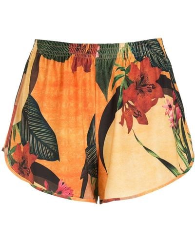 Lygia & Nanny Pantalones cortos Lee con estampado floral - Amarillo
