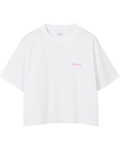Burberry T-Shirt mit Print - Weiß