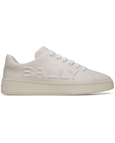 Bally Raise Logo-embossed Leather Trainers - White