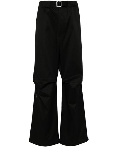 DARKPARK Belted Cropped Trousers - Black