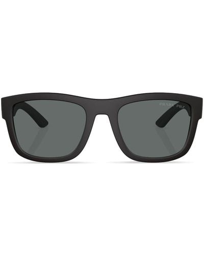 Prada Linea Rossa Ps 01zs Square-frame Sunglasses - Black