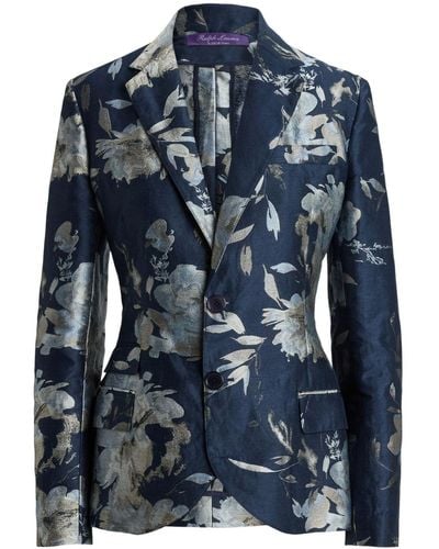 Ralph Lauren Collection Blazer Parker con estampado floral - Azul