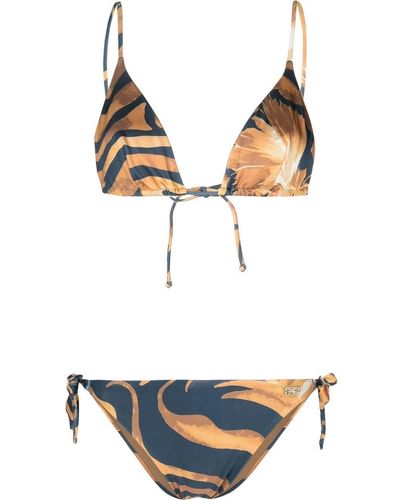 Alberta Ferretti Bikini con motivo gráfico - Amarillo