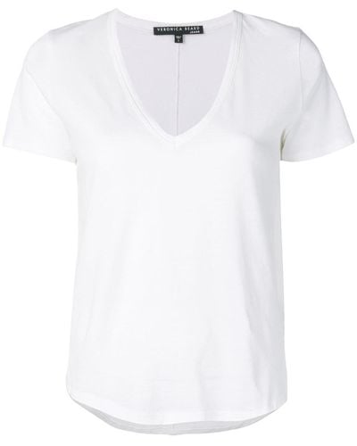 Veronica Beard Vネック Tシャツ - ホワイト