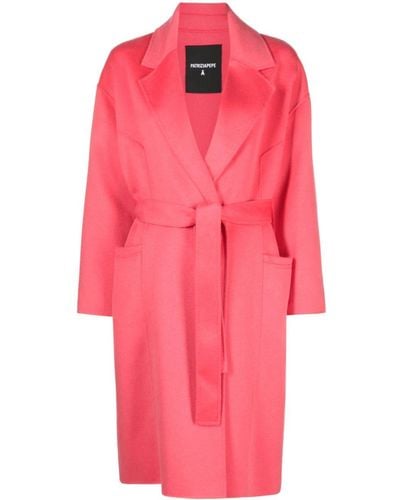 Patrizia Pepe Double-breasted Wool-blend Coat - Pink
