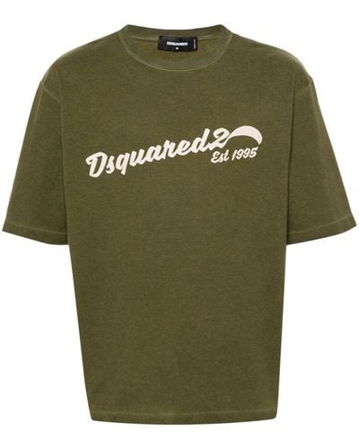 DSquared² T-Shirt mit Logo-Print - Grün