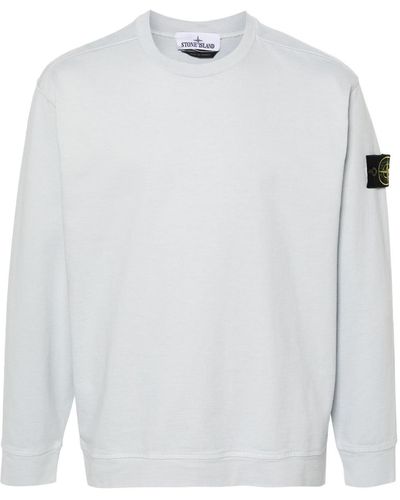 Stone Island Baumwoll-Sweatshirt mit Kompass - Weiß