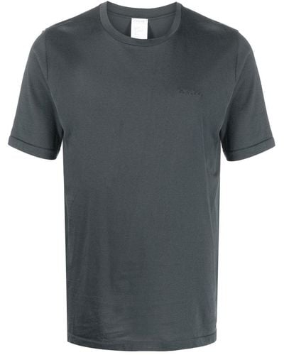 Caruso T-shirt Met Geborduurd Logo - Zwart