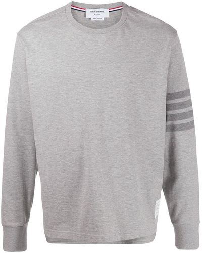 Thom Browne Camiseta con motivo 4-Bar - Gris