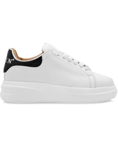 Philipp Plein Lace-up Leather Trainers - White