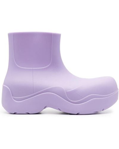 Bottega Veneta Vb Puddle Ankle Boots - Purple