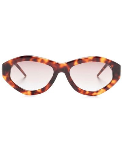 Casablancabrand Monogram-plaque Cat Eye Sunglasses - Bruin