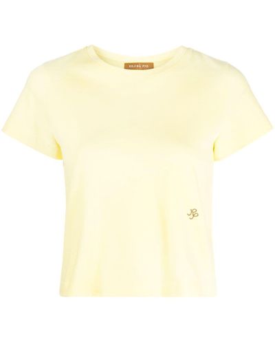 Rejina Pyo Cropped Short-sleeve T-shirt - Yellow