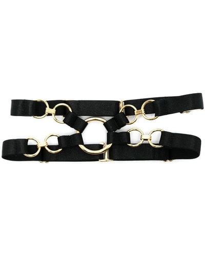 Bordelle Kleio Double-strap Bondage Collar - Black