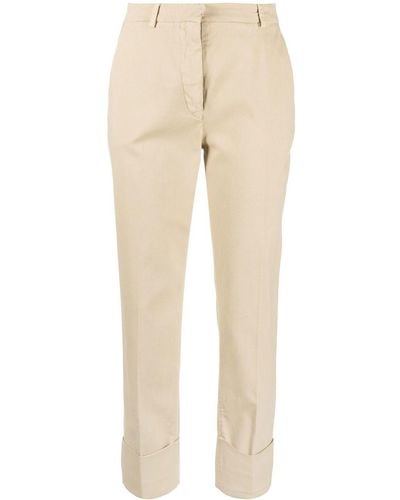 Antonelli Cropped Cotton-blend Pants - Natural