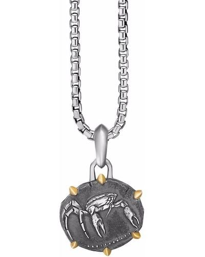 David Yurman 18kt Yellow Gold And Sterling Silver Cancer Amulet - White