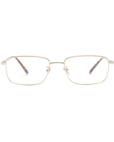 Giorgio Armani Eckige Brille mit mattem Finish - Weiß