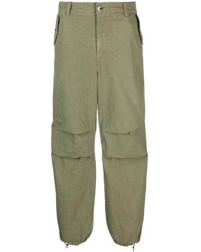 Pinko Mid-rise Cotton Cargo Trousers - Green