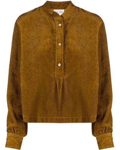 Forte Forte Corduroy Button-up Blouse - Brown