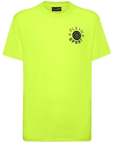 Philipp Plein T-shirt con applicazione logo - Giallo