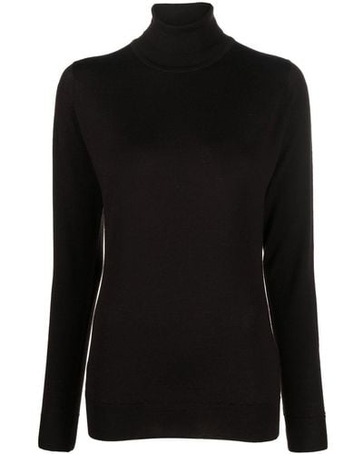 John Smedley Catkin Roll-neck Knitted Jumper - Black