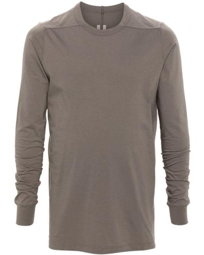 Rick Owens Level Cotton Longsleeved T-shirt - Grey