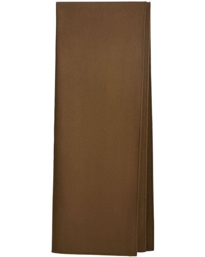 12 STOREEZ Brushed-effect Wool-blend Scarf - Brown