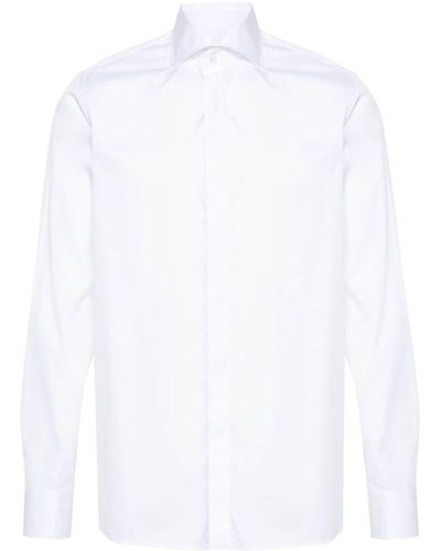 Tagliatore Poplin Cotton Shirt - White