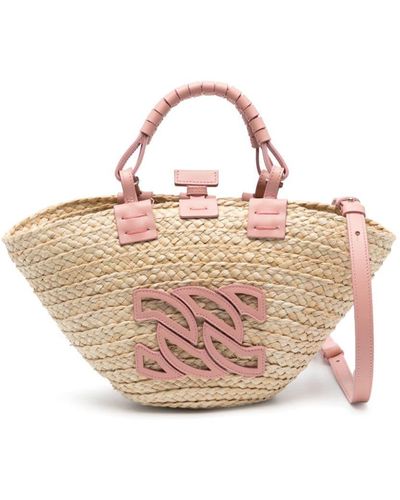 Casadei Bolso Panarea mini con logo - Rosa