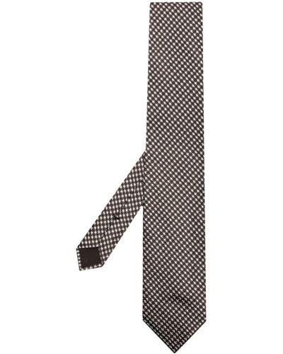 Tom Ford Cravate à motif en jacquard - Blanc
