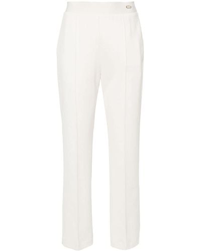 Agnona Pantalones rectos con costuras en relieve - Blanco