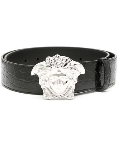 Versace Medusa Head leather belt - Nero
