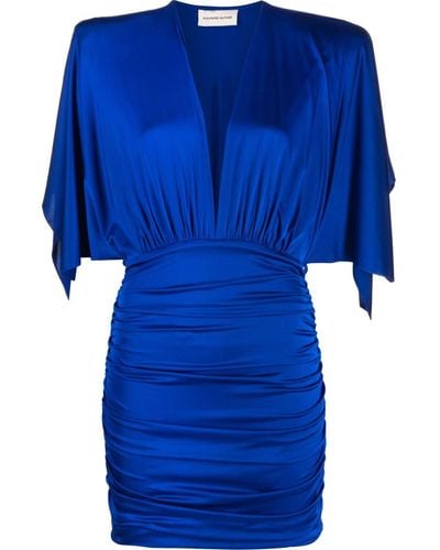 Alexandre Vauthier Mini-jurk Met Ruches - Blauw