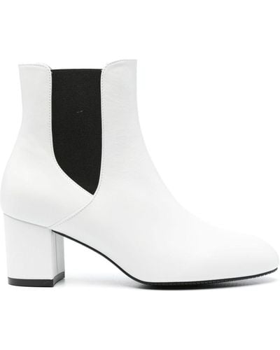 Stuart Weitzman Yuliana 60mm Chelsea Boots - White