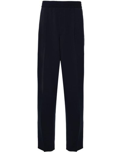Zegna Drawstring Tapered Trousers - Blue