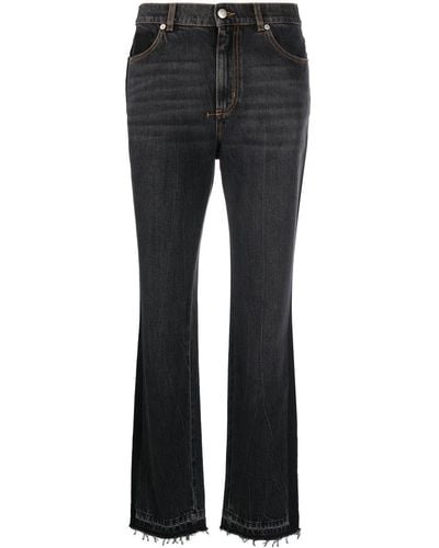 Alexander McQueen Bootcut-Jeans mit hohem Bund - Schwarz