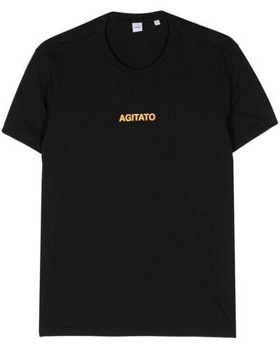 Aspesi T-Shirt mit Slogan-Print - Schwarz
