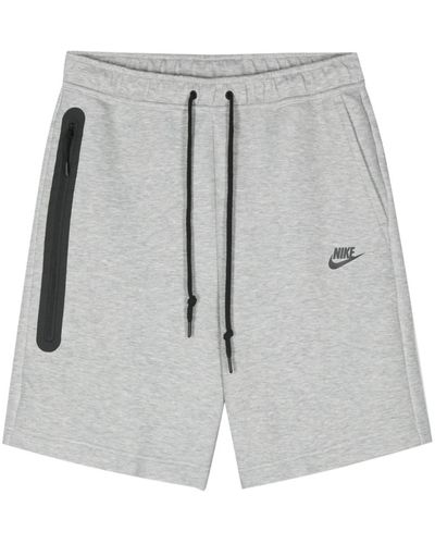 Nike Tech Logo-print Shorts - Grey