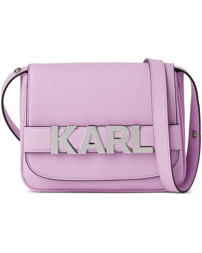 Karl Lagerfeld K/letters Flap Crossbody Bag - Pink