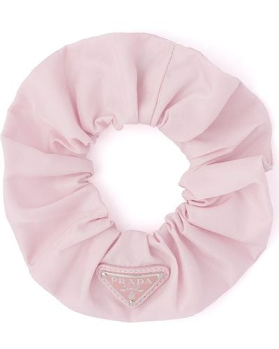 Prada Chouchou Re-Nylon à plaque logo - Rose