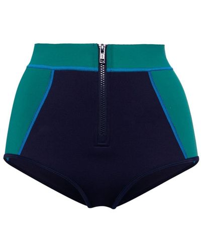 Duskii High-waisted Swim Shorts - Blue