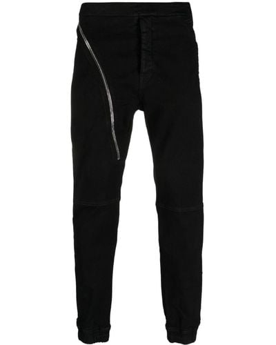 Rick Owens Aircut Decorative-zip Skinny sweatpants - Black