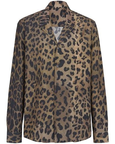 Balmain Leopard-print shirt - Gris