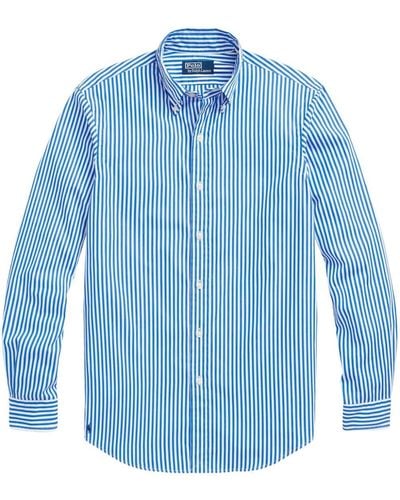 Polo Ralph Lauren Stripe-pattern Cotton Shirt - Blue