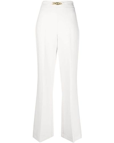 Twin Set Oval-t Chain Flared Pants - White