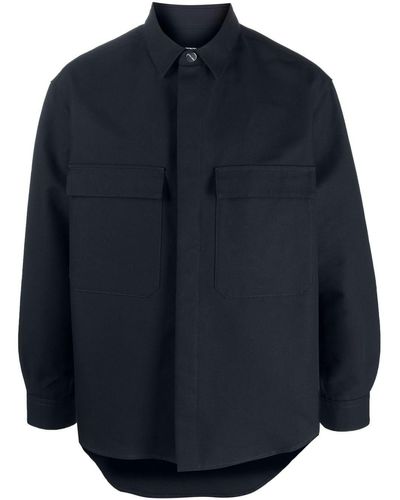 Giorgio Armani Cotton Shirt Jacket - Blue